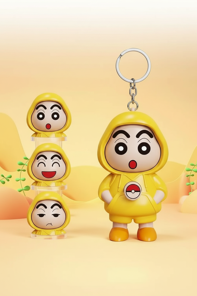 3D Face Changing Cartoon Keychain Cute Expression-Changing Character Key Holder for Bags, Cars & Gifts Fun Toy Keychain for Kids & Adults Deals Zone