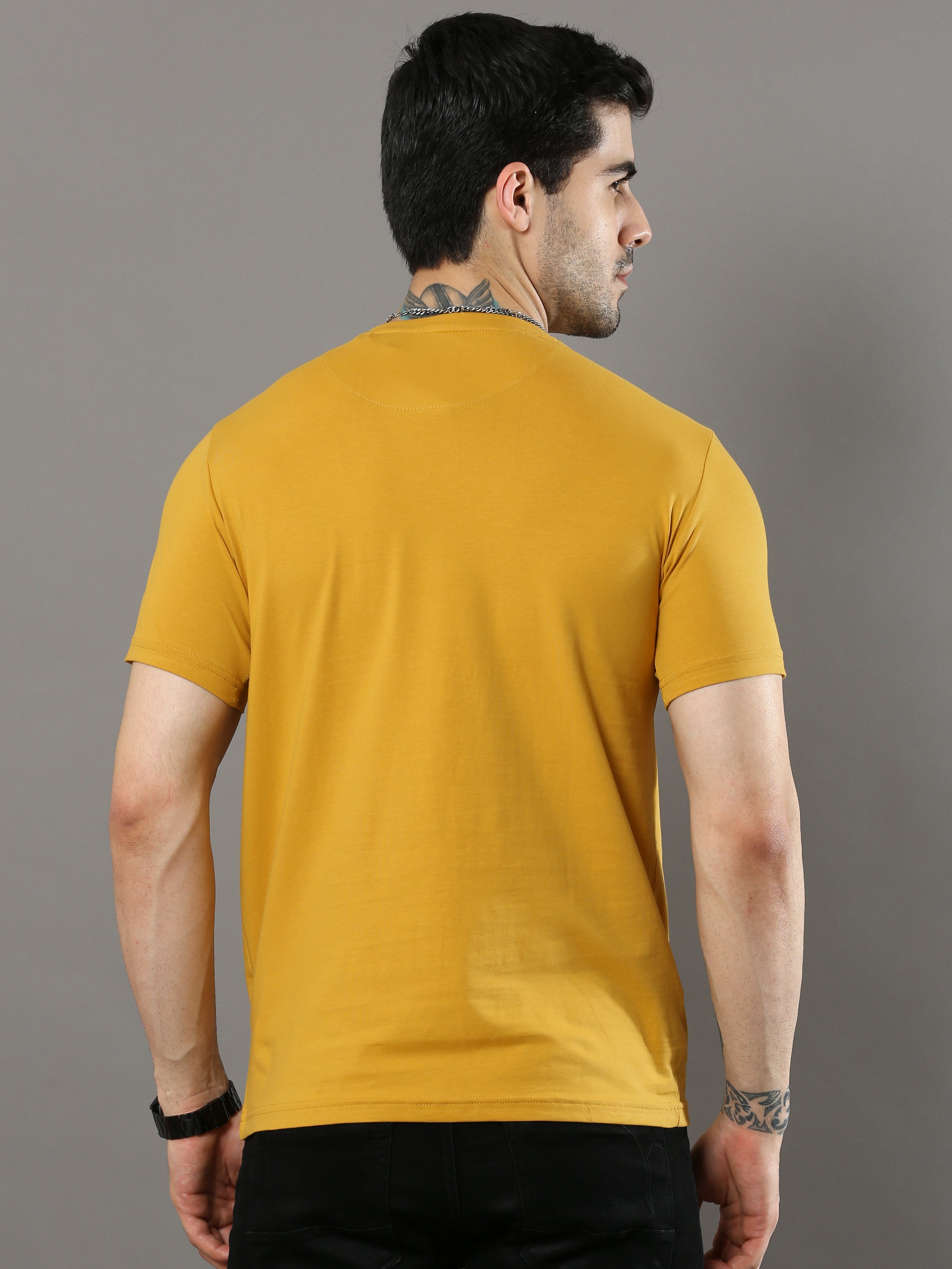 Shop Orange Printed Mens T-shirt Online.