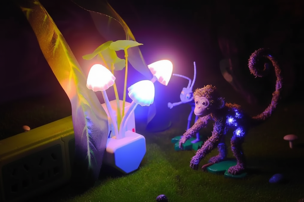 Night Light Mushroom Lamp (Colorful) HalfPe - DDW