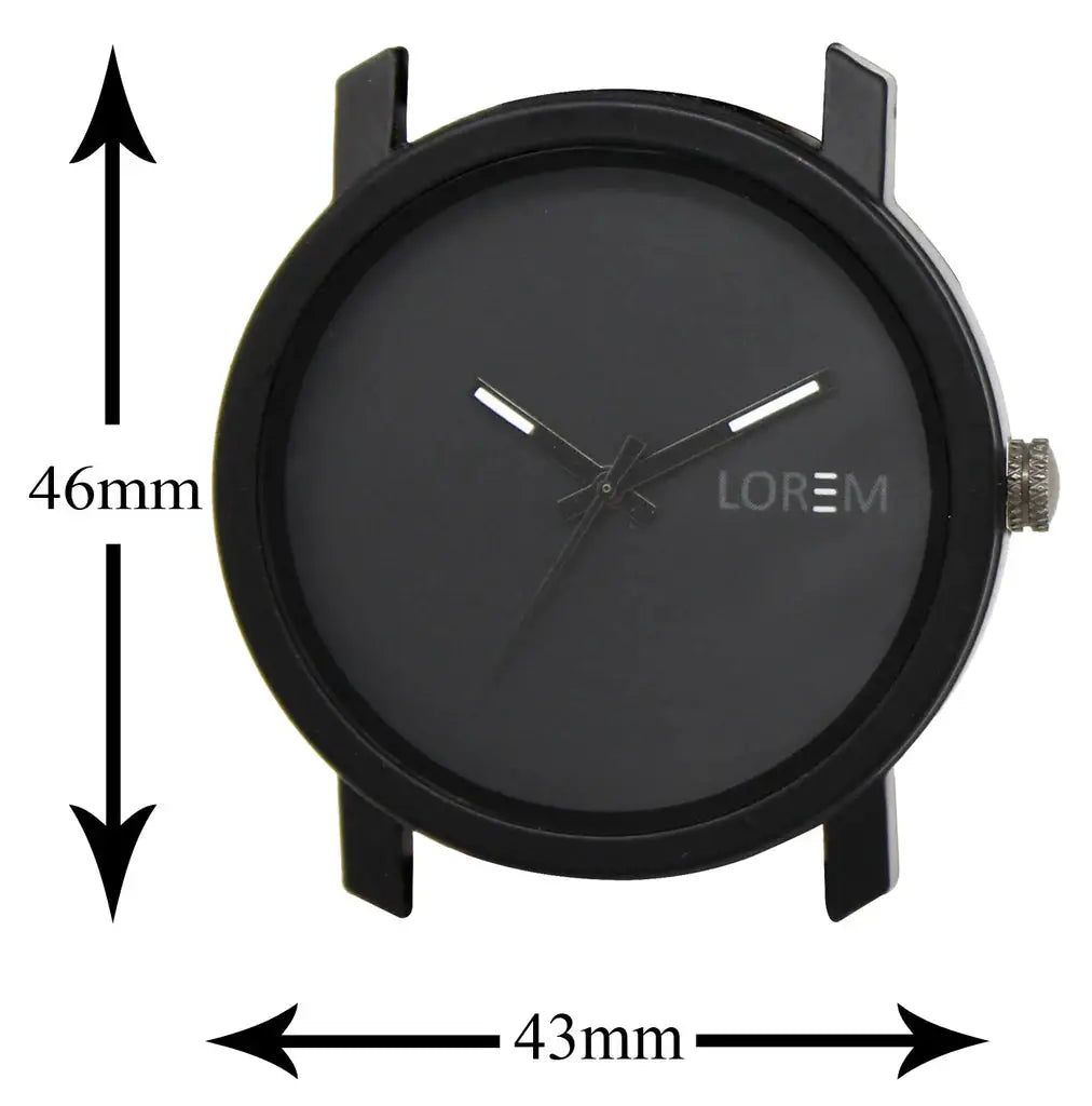 LOREM Black Plain Analog Watch For Men LR21 LOREM