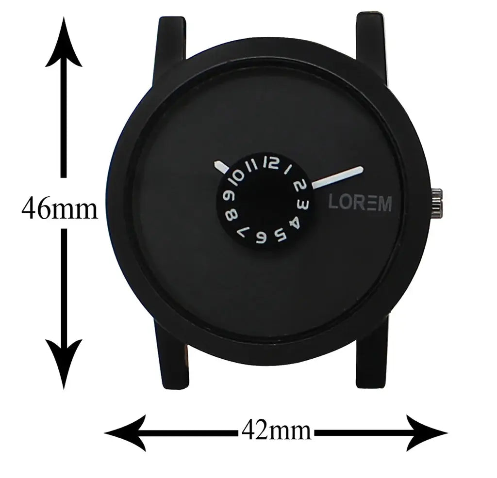 LOREM Black Slim Analog Watch For Men LR25 LOREM