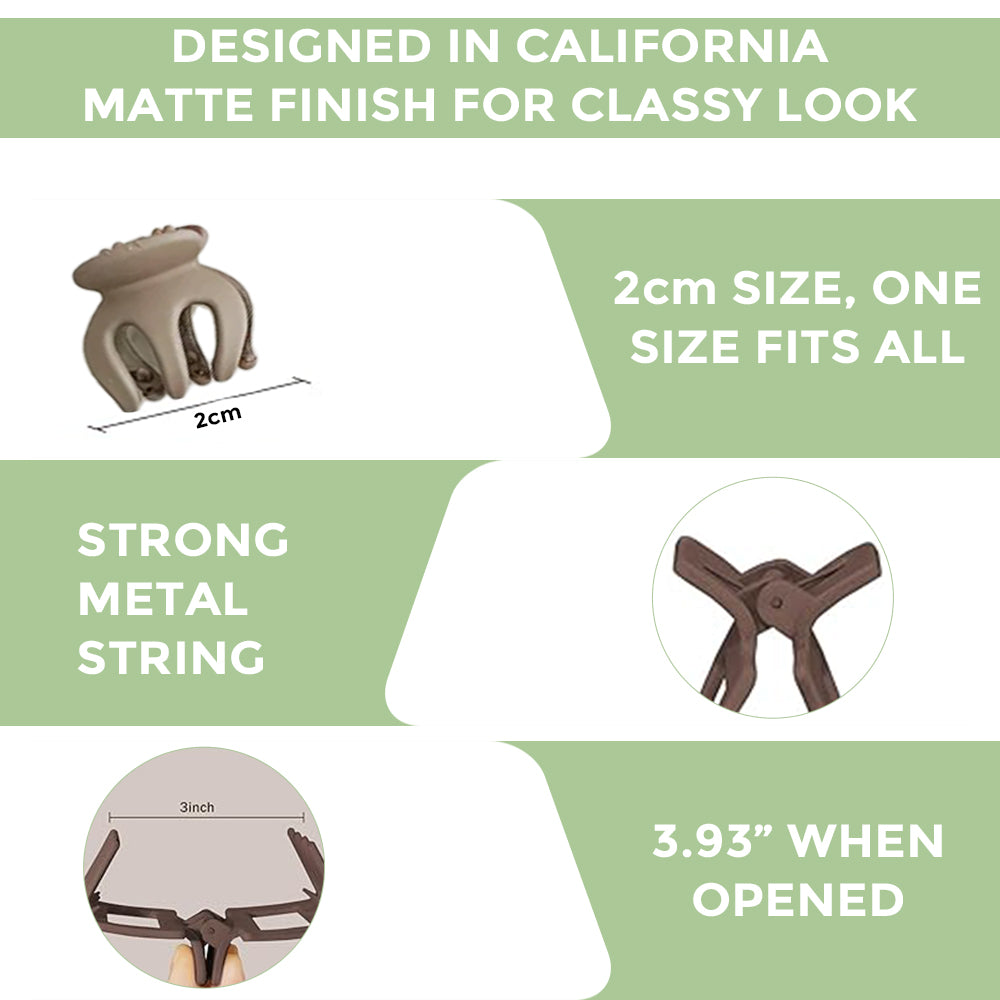 Prolume Cylinderical Shape Hair Clutchers Clips For Hair Accessories For Women Girl Hair Clutchers Stylish & Durable (5pcs)