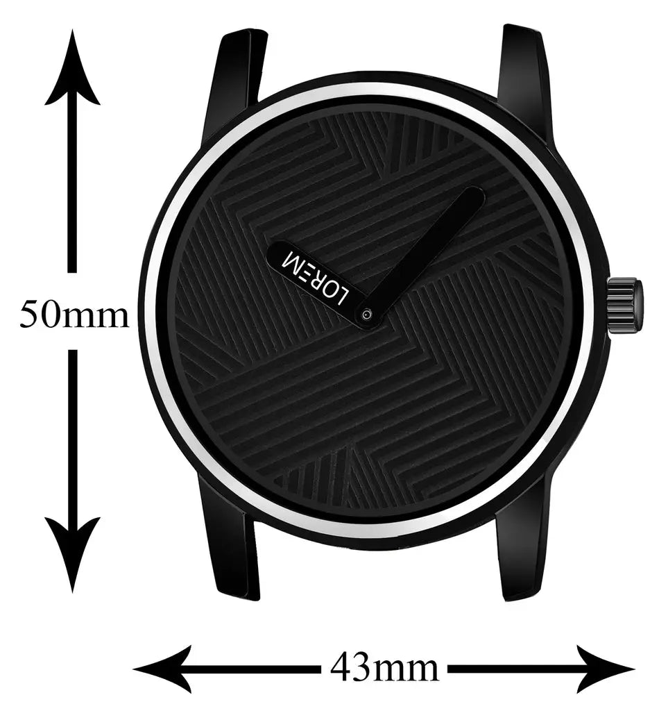 LOREM Black Dark Edition Analog Watch For Men LR67 LOREM