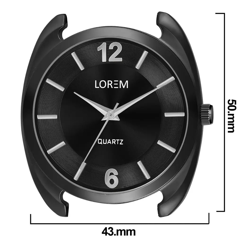 LOREM Black Stylish Dial Analog Watch For Men LR75 LOREM