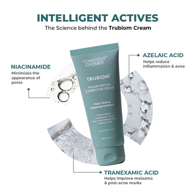 Conscious Chemist Pigmentation Removal Cream | Kojic, Azelaic & Tranexamic Acid | For Dark Spots (50 g)