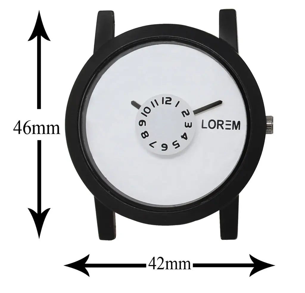 LOREM White Slim Analog Watch For Men LR26 LOREM