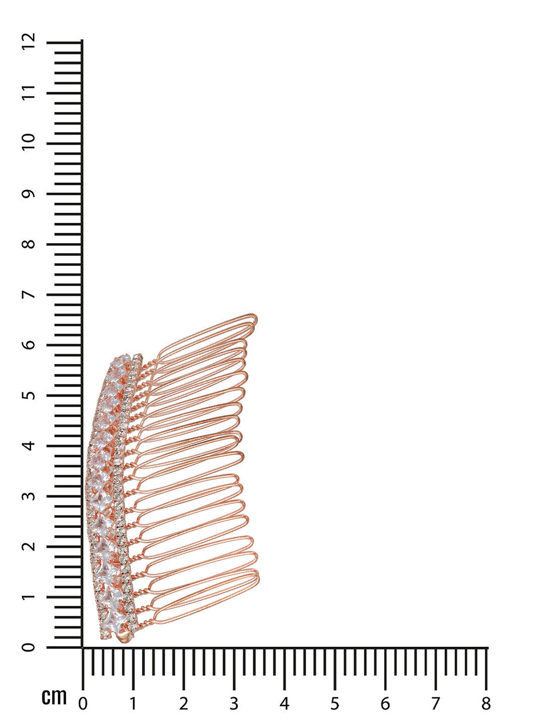 Women Rose Gold Plated & Silver-Toned Beaded Flowral Design Comb Pin