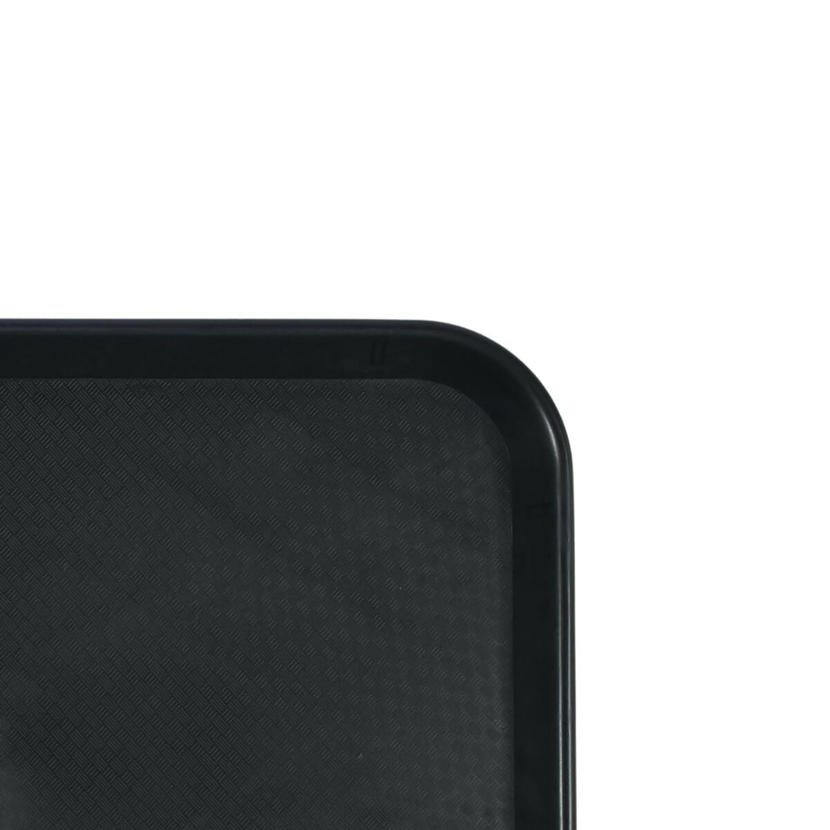 FP Plastic Serving Tray, Multiuse for Kitchen, Cold Drink, Food, use in Home, Restaurant and Hotel, Rectangle Shape, Black, 25.4 x 35.4 cm, Dishwasher Safe (Pack of 3)