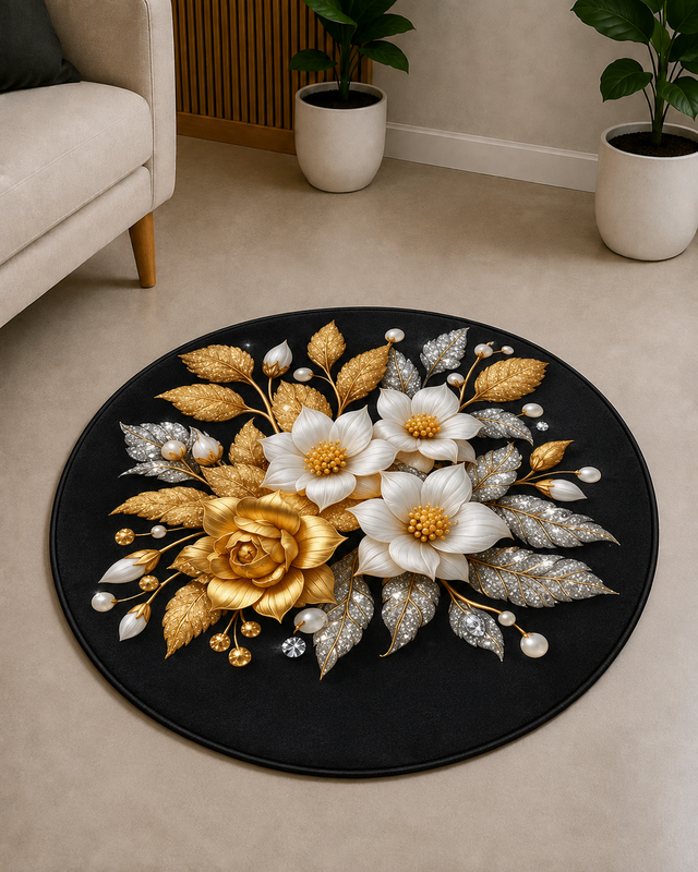 25X25 Inches Modern Decorative Door Mat | Water Absorbent Floor Mat for Living Room.