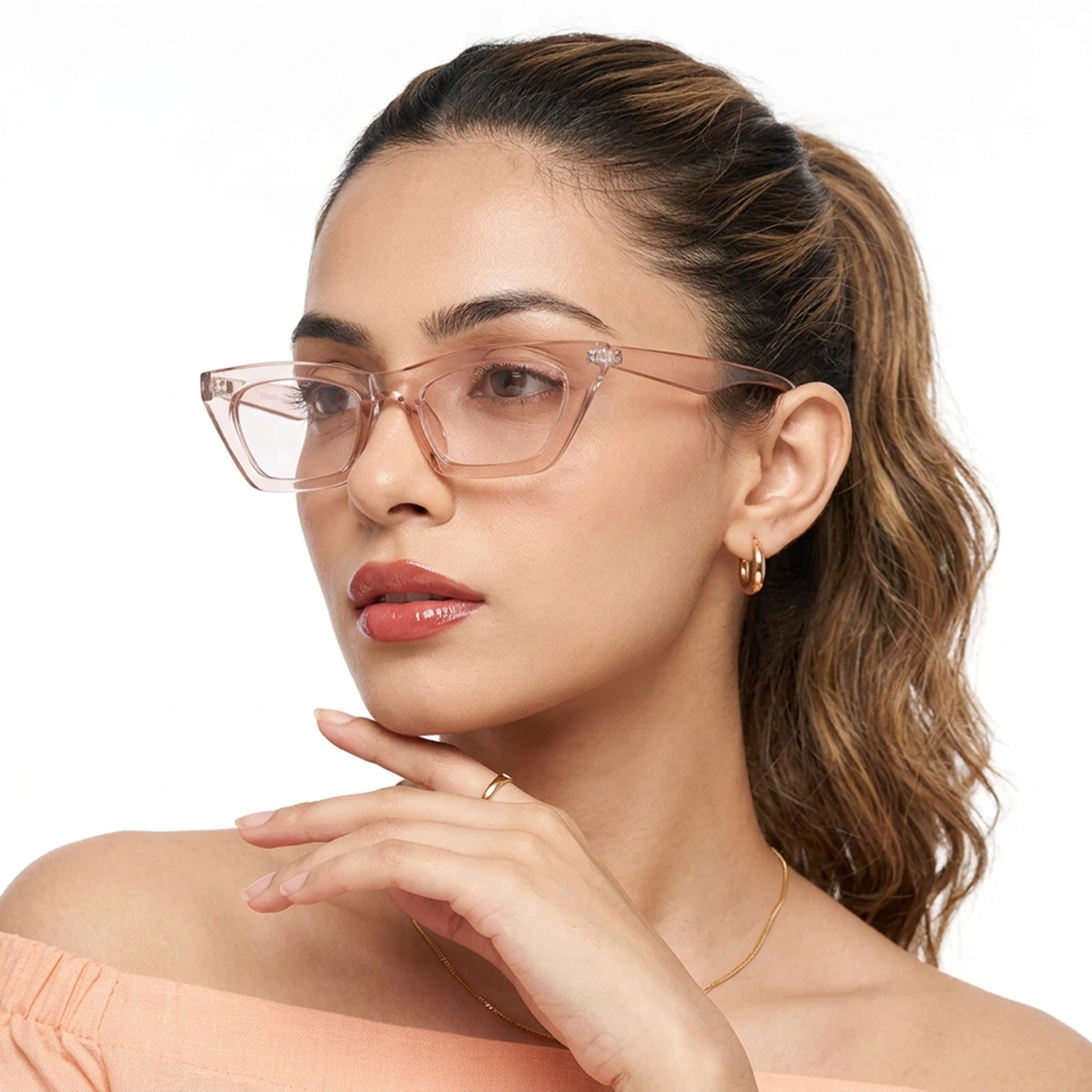 Eyejack Light Brown Cateye Sunglasses for Men and Women - Style 1231 - worn by a male model