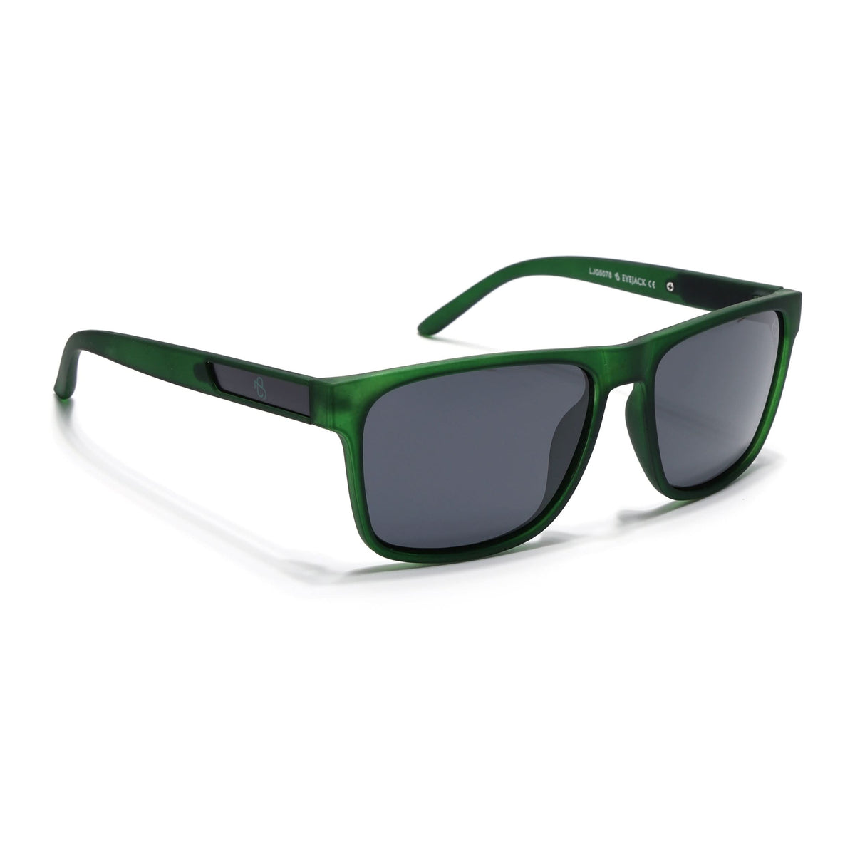 Eyejack Dark Green Wayfarer Sunglasses for Men and Women - view 2