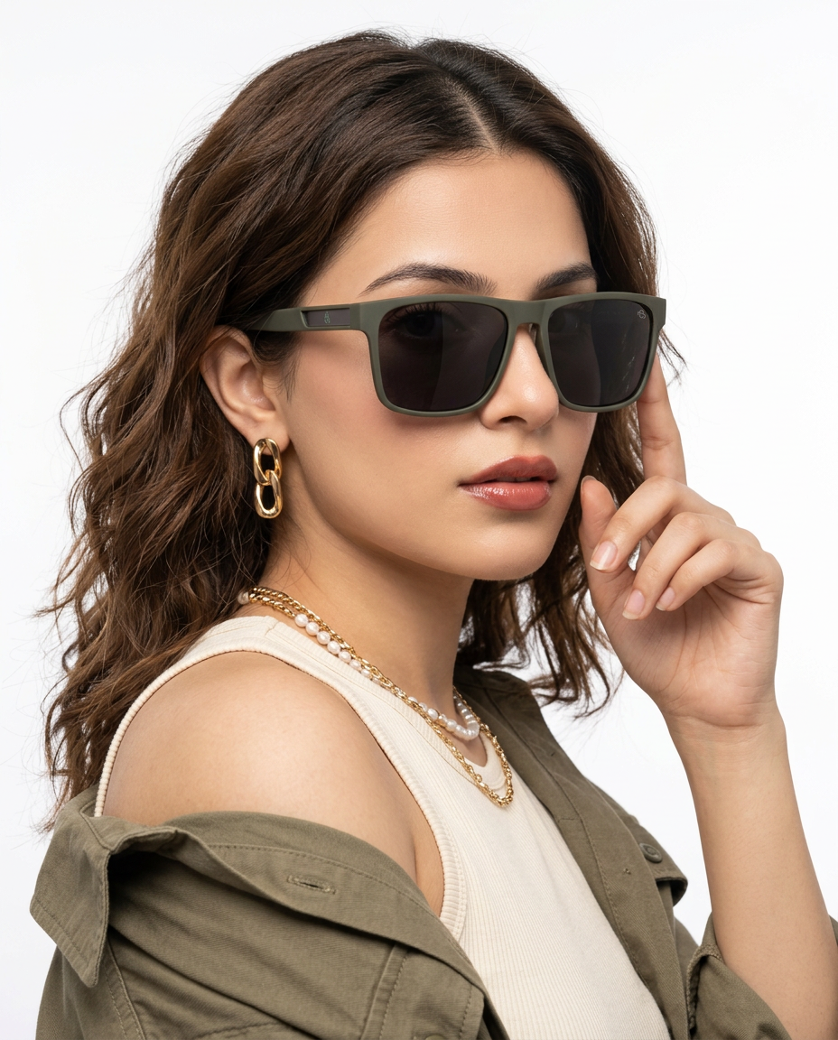 Eyejack Olive Wayfarer Sunglasses for Men and Women - Style 1285 - view 3