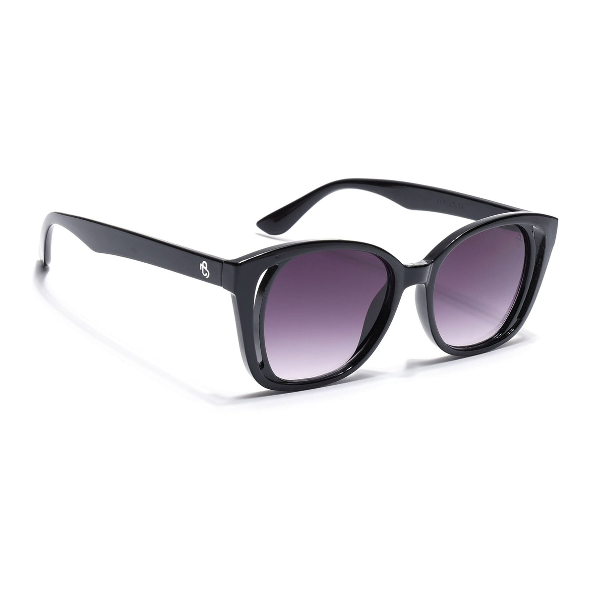 Eyejack Shine Black Round Sunglasses for Men and Women - Style 1218 - view 2