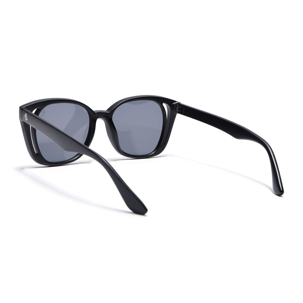 Eyejack Matte Black Round Sunglasses for Men and Women - view 4
