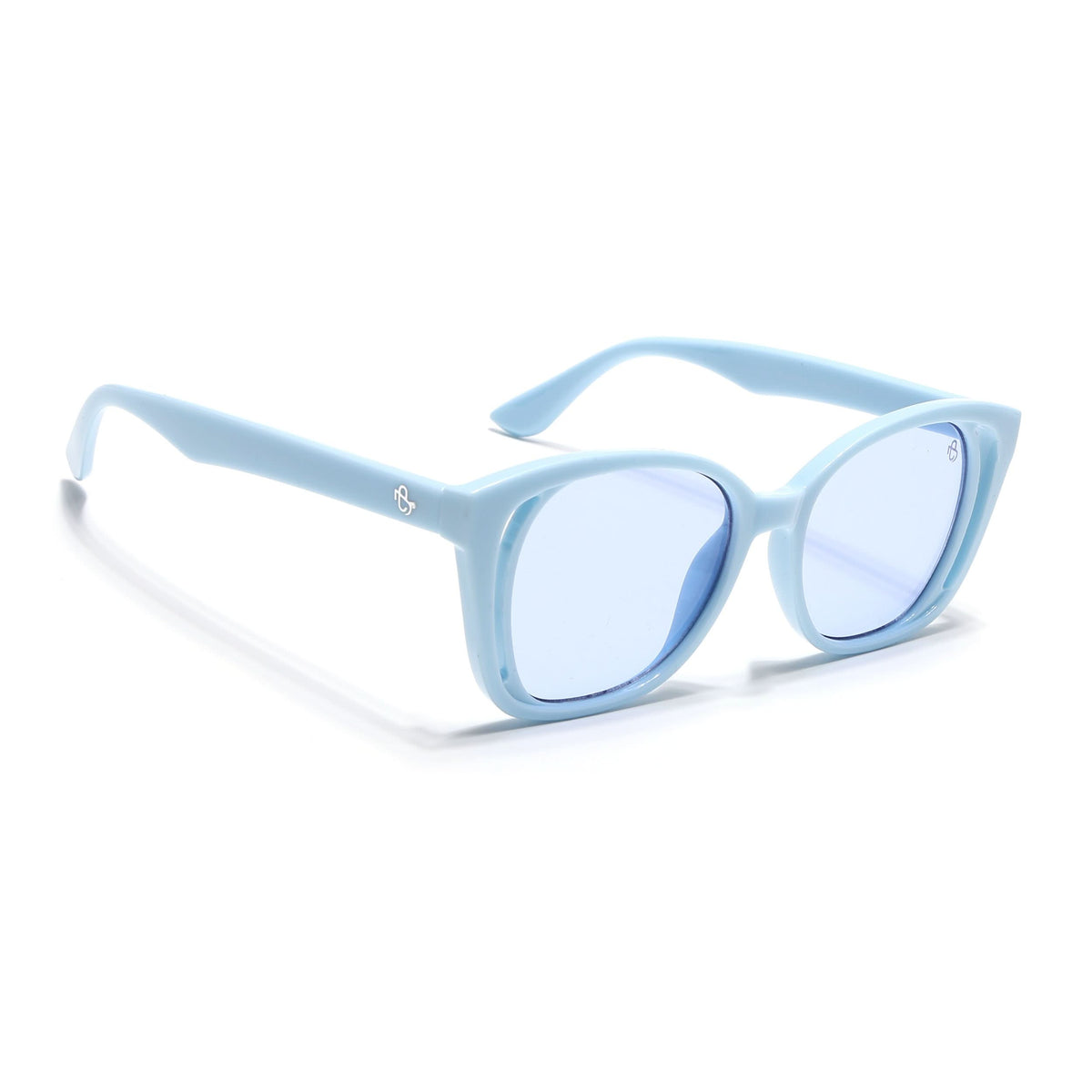 Eyejack Sky Blue Round Sunglasses for Men and Women - view 2