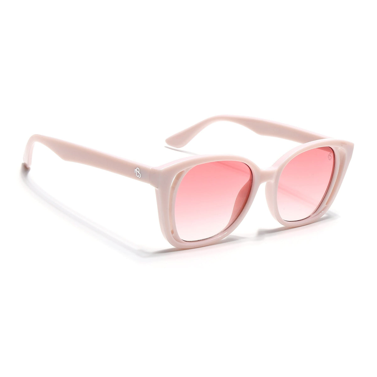 Eyejack Light Pink Round Sunglasses for Men and Women - view 2