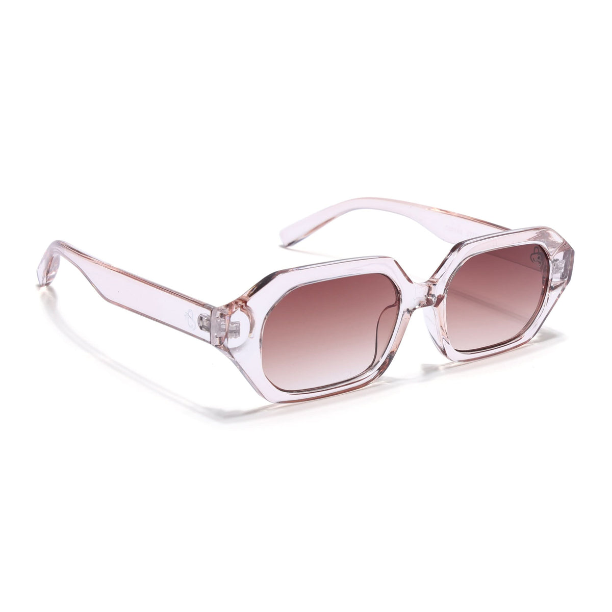 Eyejack Light Pink Square Sunglasses for Men and Women - view 2
