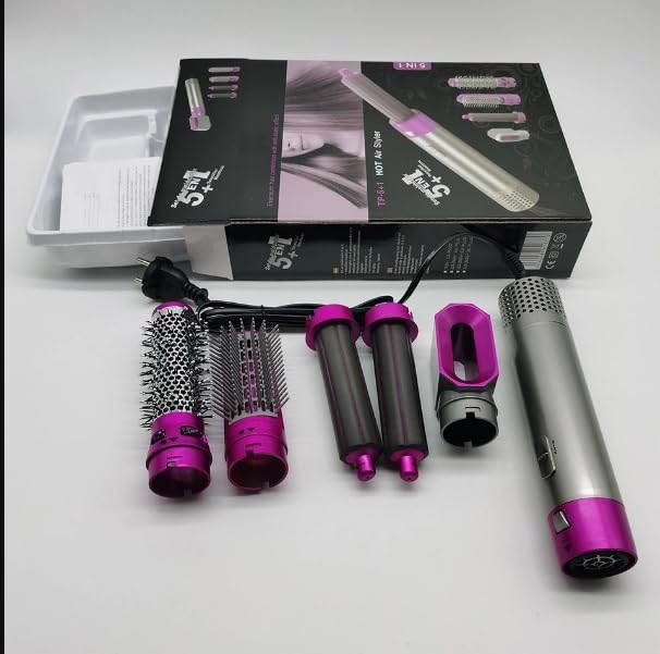 Drumstone 5-in-1 Hot Air Brush Styler with Detachable Heads – Straightening, Curling, Drying & Volumizing