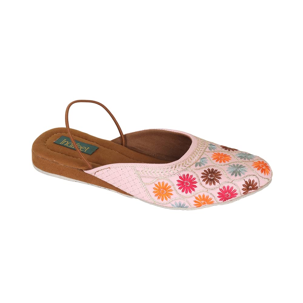 Indifeet Jutti for Women - Pink - Image 1