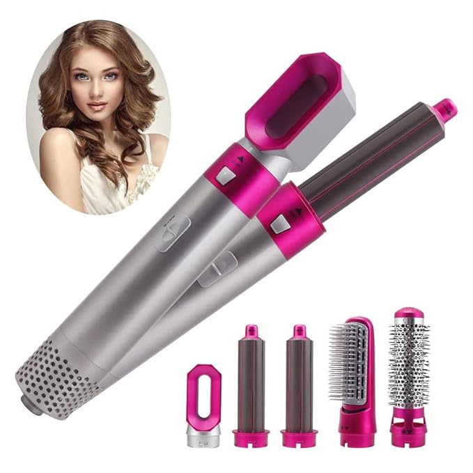 Drumstone 5-in-1 Hot Air Brush Styler with Detachable Heads – Straightening, Curling, Drying & Volumizing