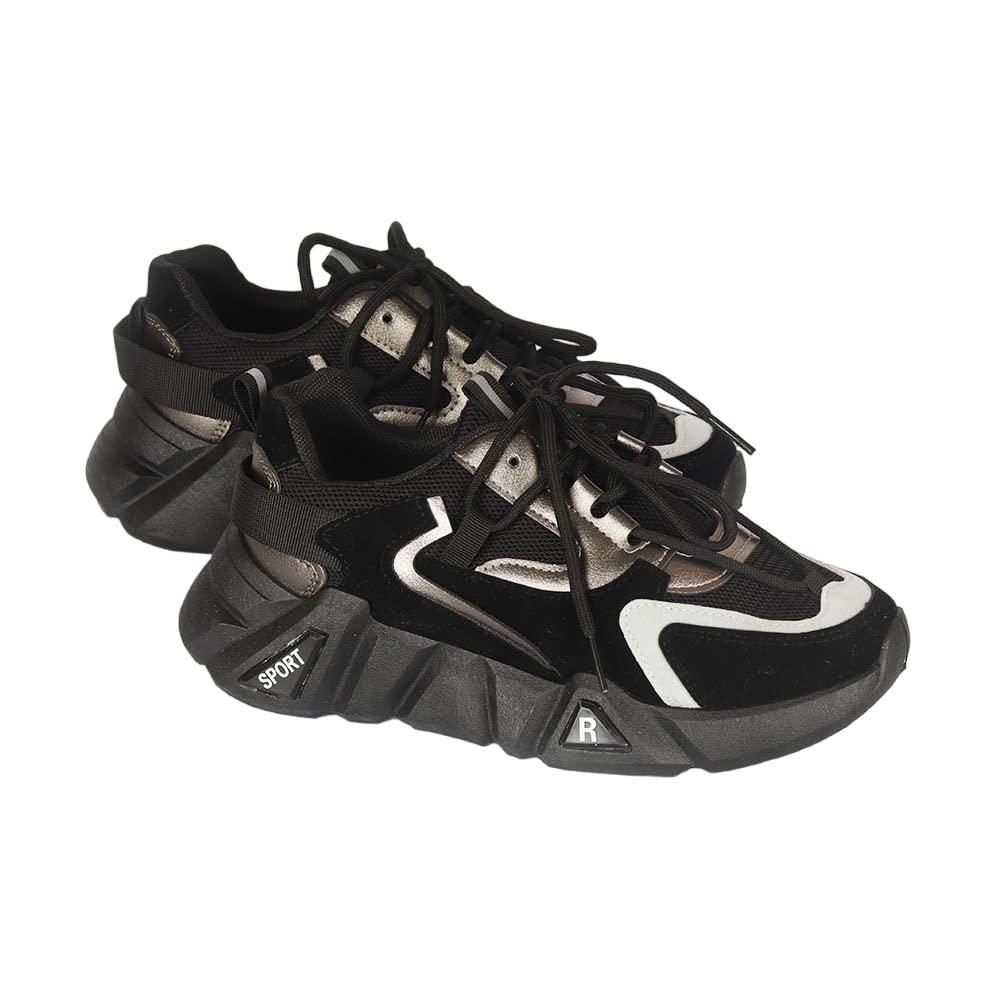 Indifeet Casual Sneaker Shoes for Women - Black - Image 5