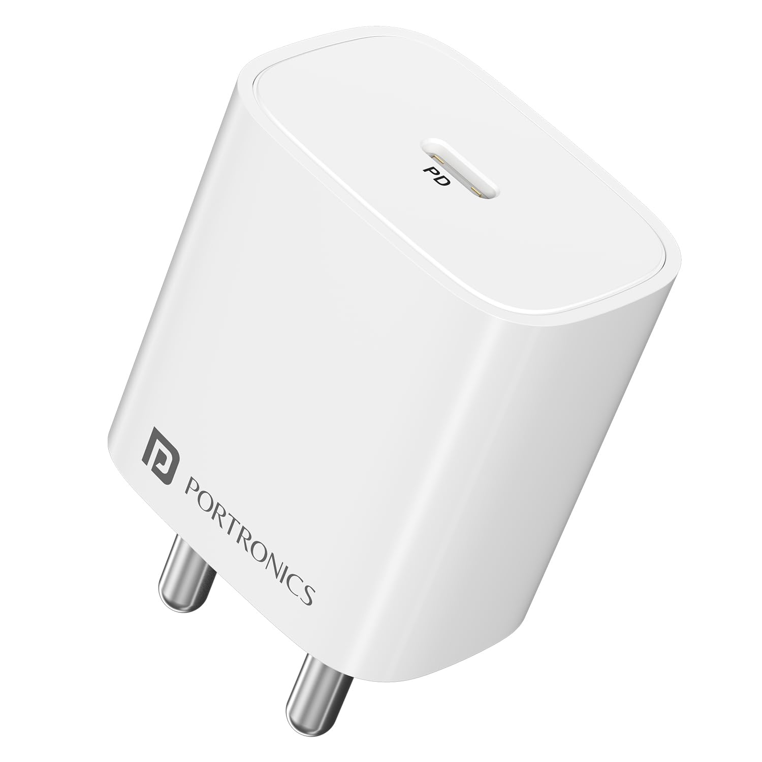Portronics Adapto 25 Plus 25W GaN Fast Charger USB Type-C PD Adapter Lightweight Travel Charger Halfpe Deals