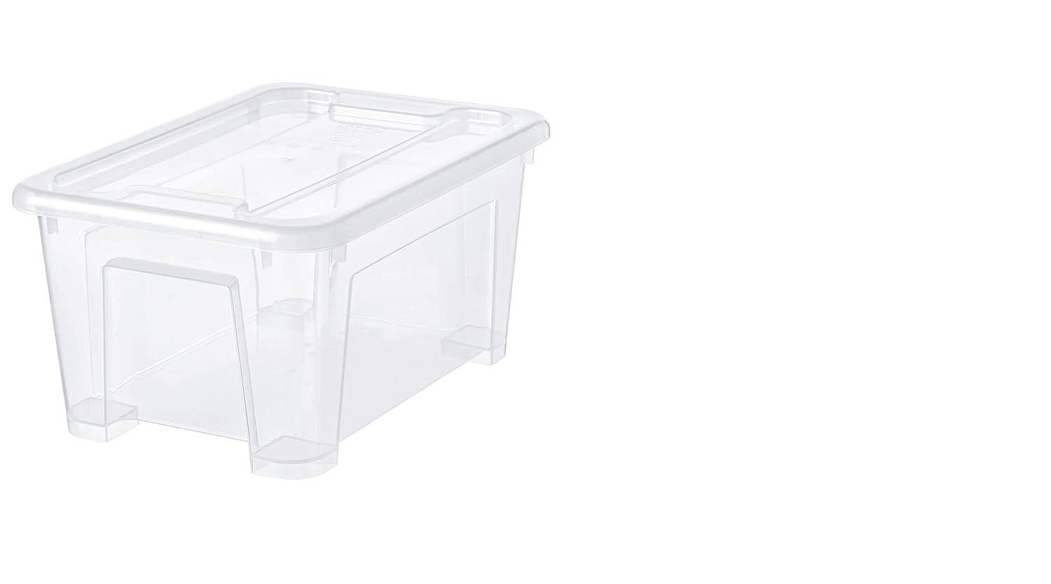 Ikea Samla Box With Lid, Transparent28X20X14 Cm/5 L (11X7 ¾X5 ½"/169 Oz) Pack Of 1 - Acacia(HYD)