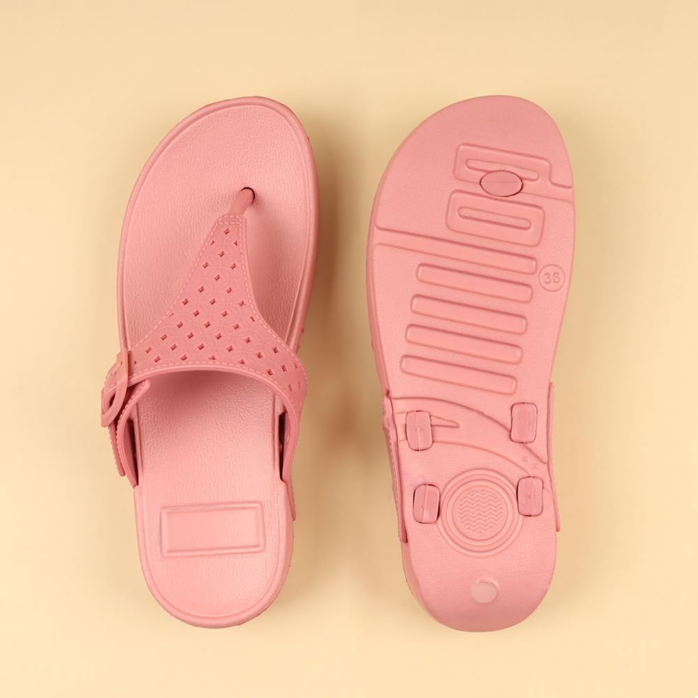 Indifeet Casual Thong Chappals for Women - Pink - Image 27