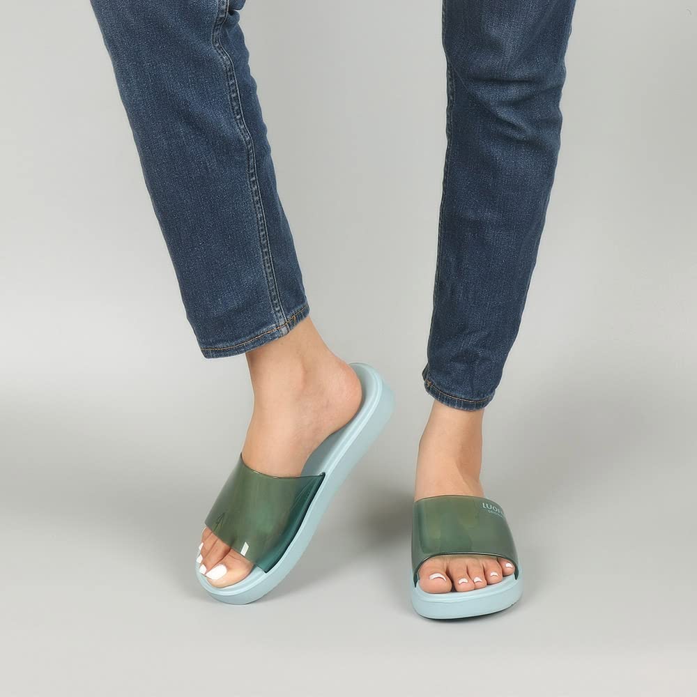 Indifeet Comfortable Daily Wear Sliders for Women - Blue - Image 3
