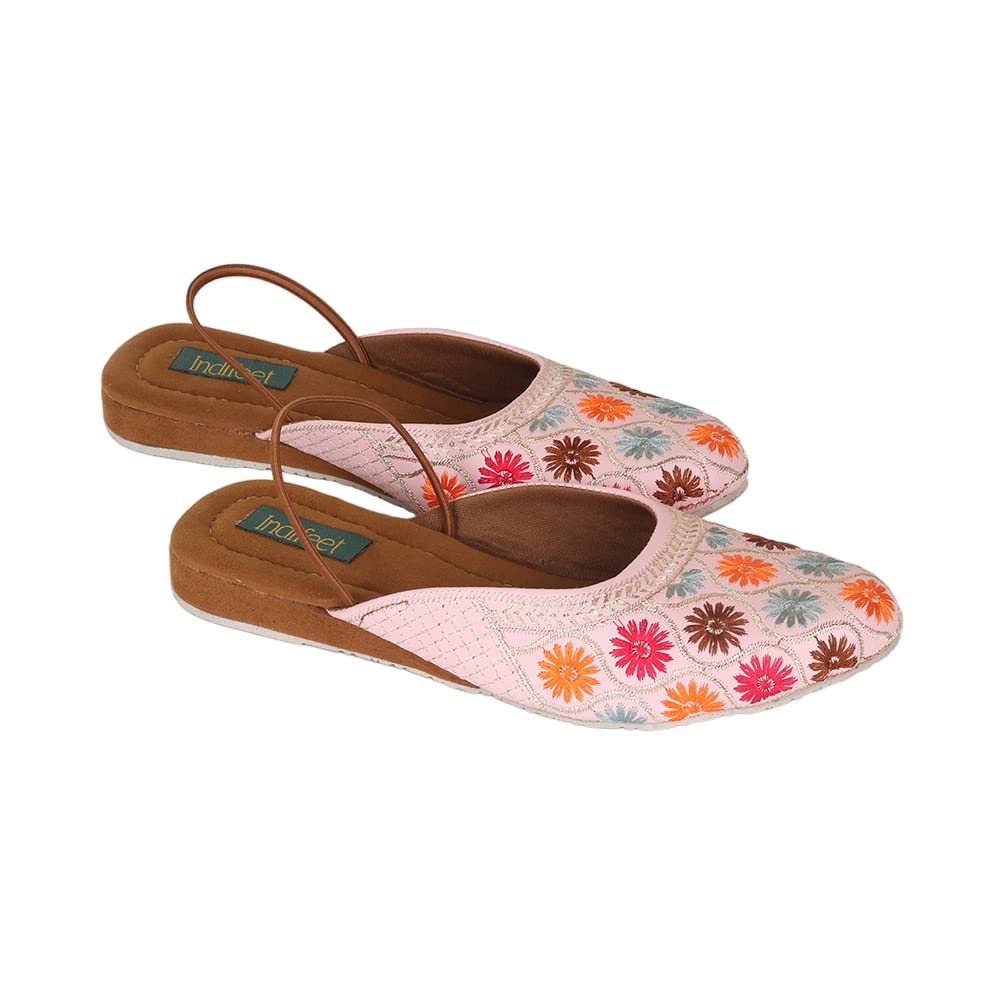 Indifeet Jutti for Women - Pink - Image 5
