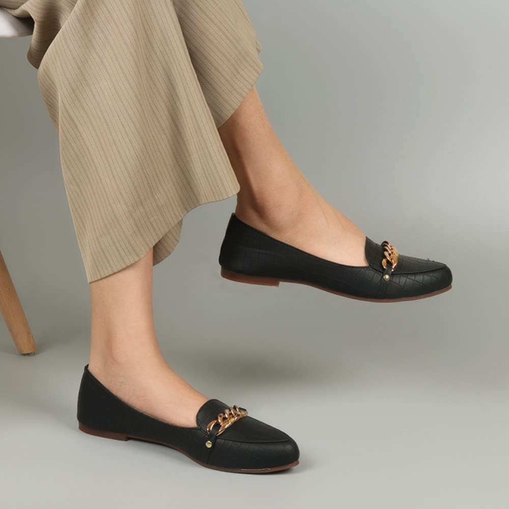 Indifeet Ballerina Shoes for Women - Black - View 4