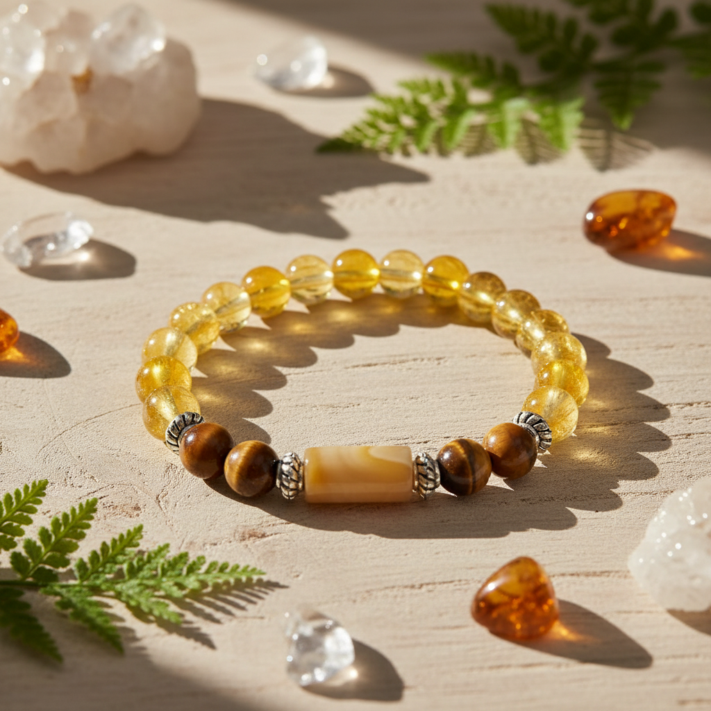 Sagittarius Rashi Bracelet (Dhanu Rashi-ధనుస్సు రాశి)– Semi Precious Gemstone Beaded Bracelet for Energy, Strength & Positivity