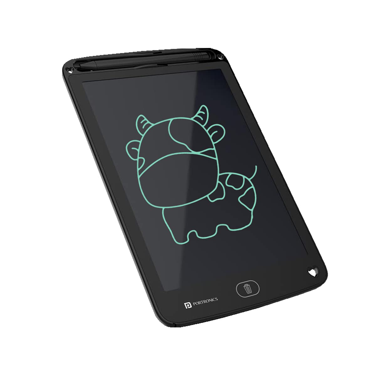 Portronics Ruffpad 12M Re-Writable LCD Writing Pad (Black)
