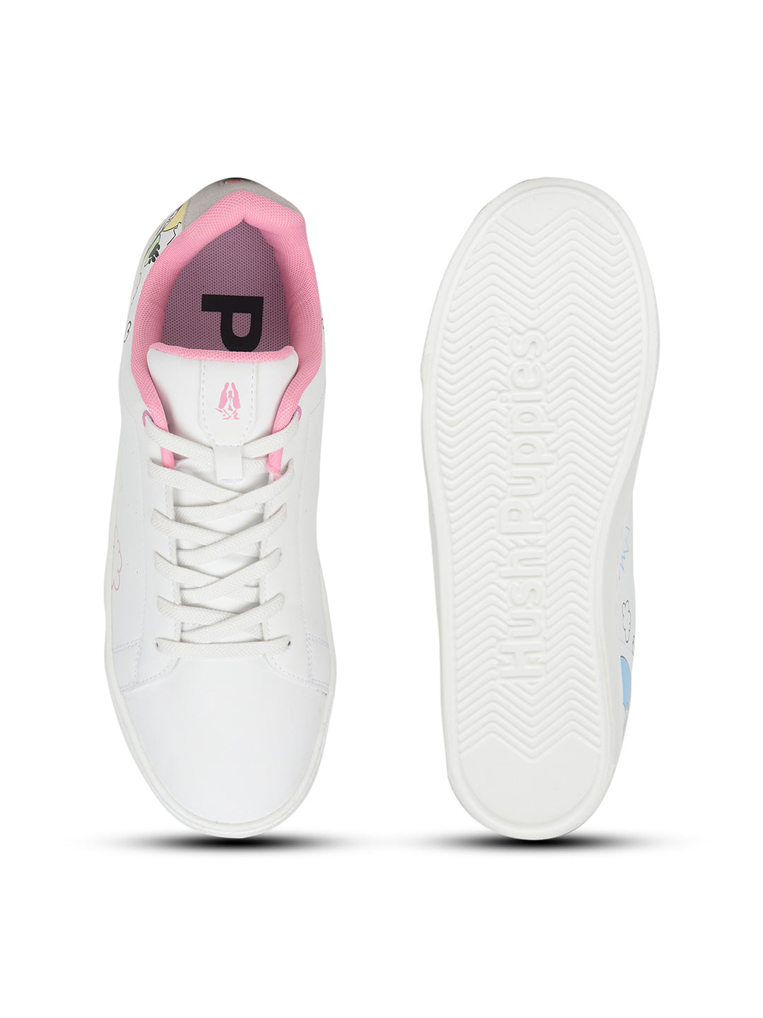 Hush Puppies Women White Casual Lace-up Sneaker - White - View 4