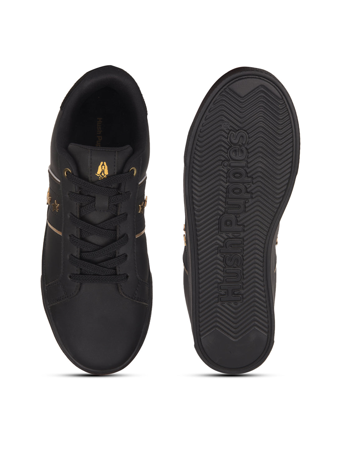 Hush Puppies Women Black Casual Lace-up Sneaker - Black - View 4