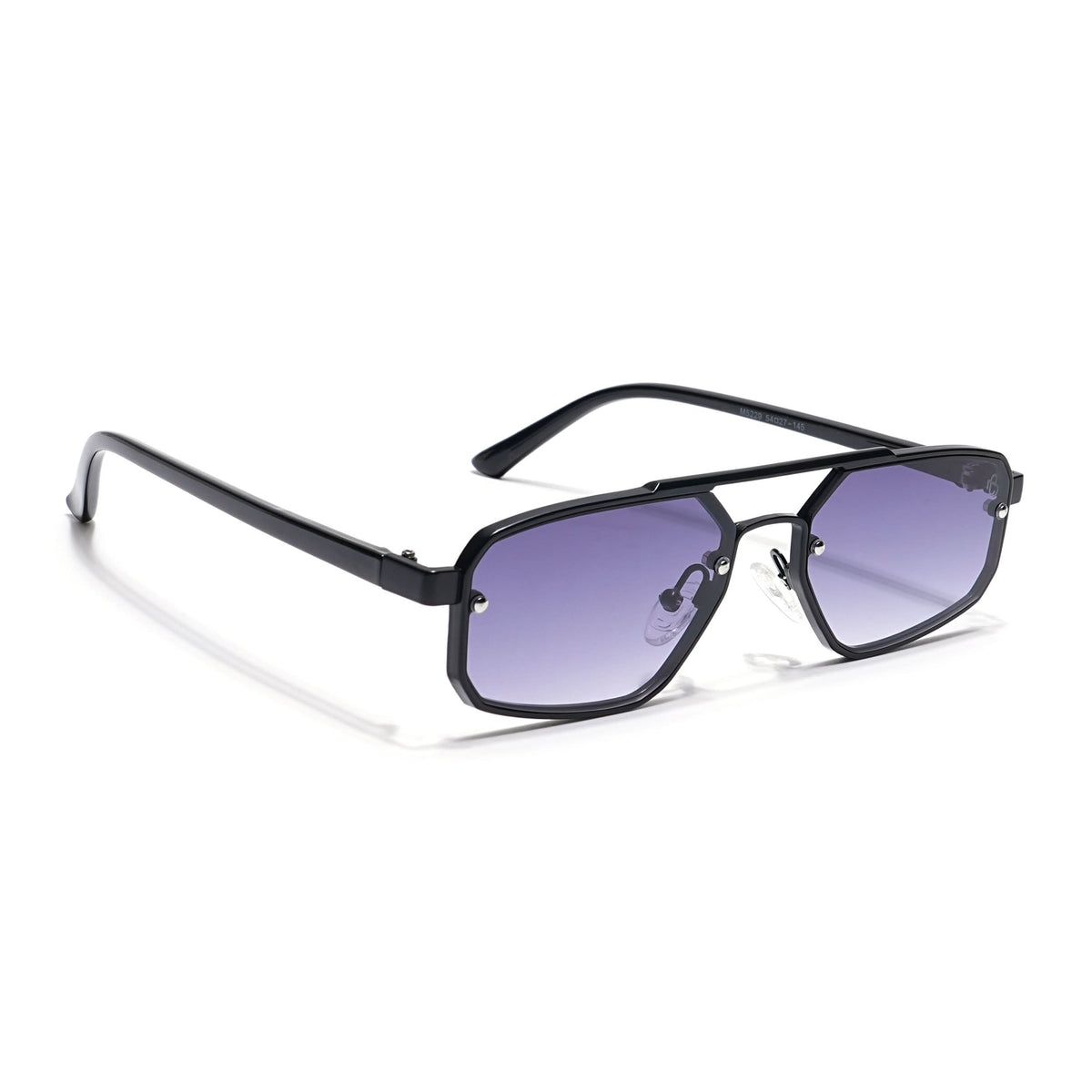 Eagle Black Rectangle Sunglasses for Men and Women - view 3