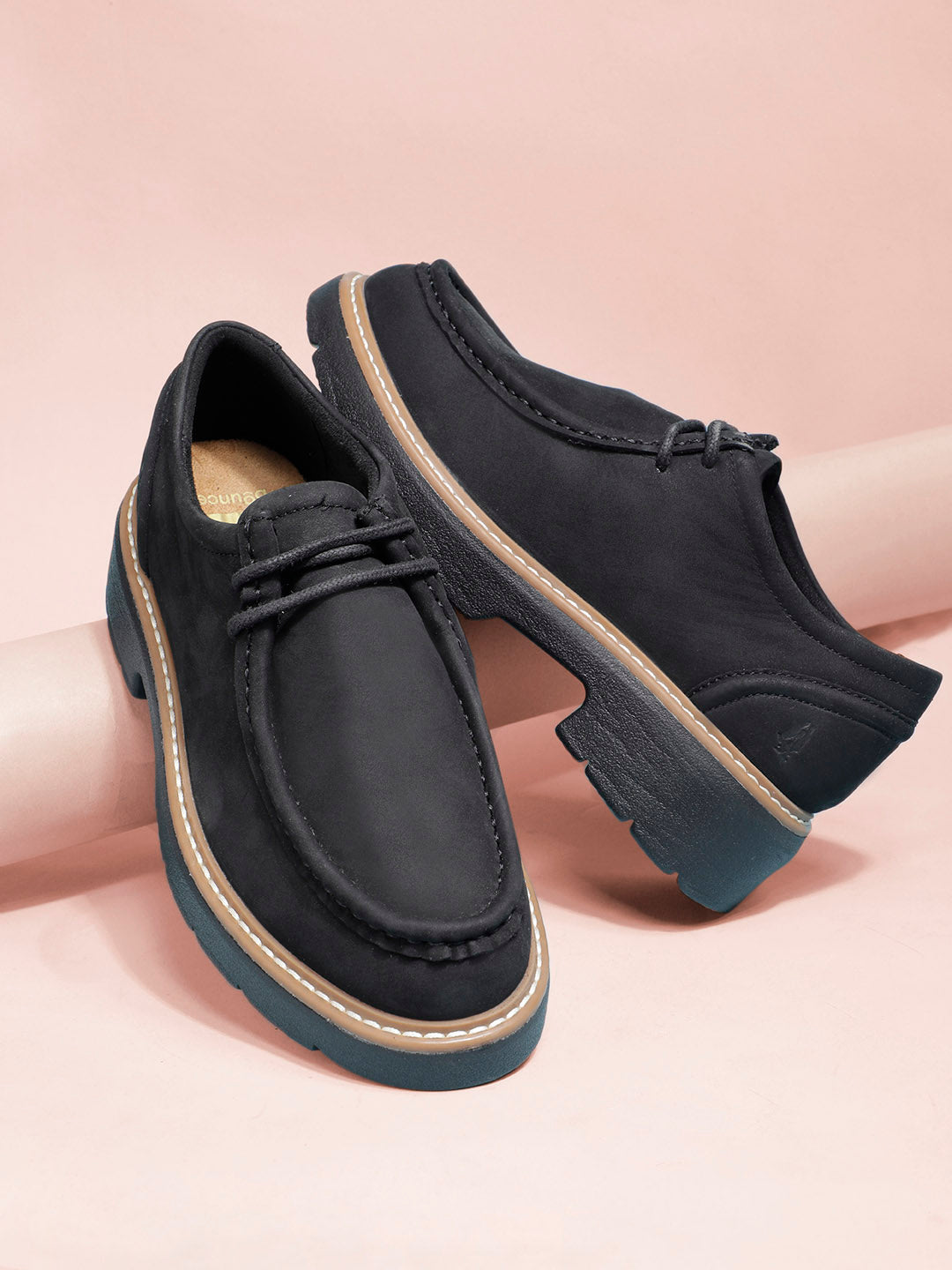 Hush Puppies Women Black Casual Lace-up Shoes - Black - View 6