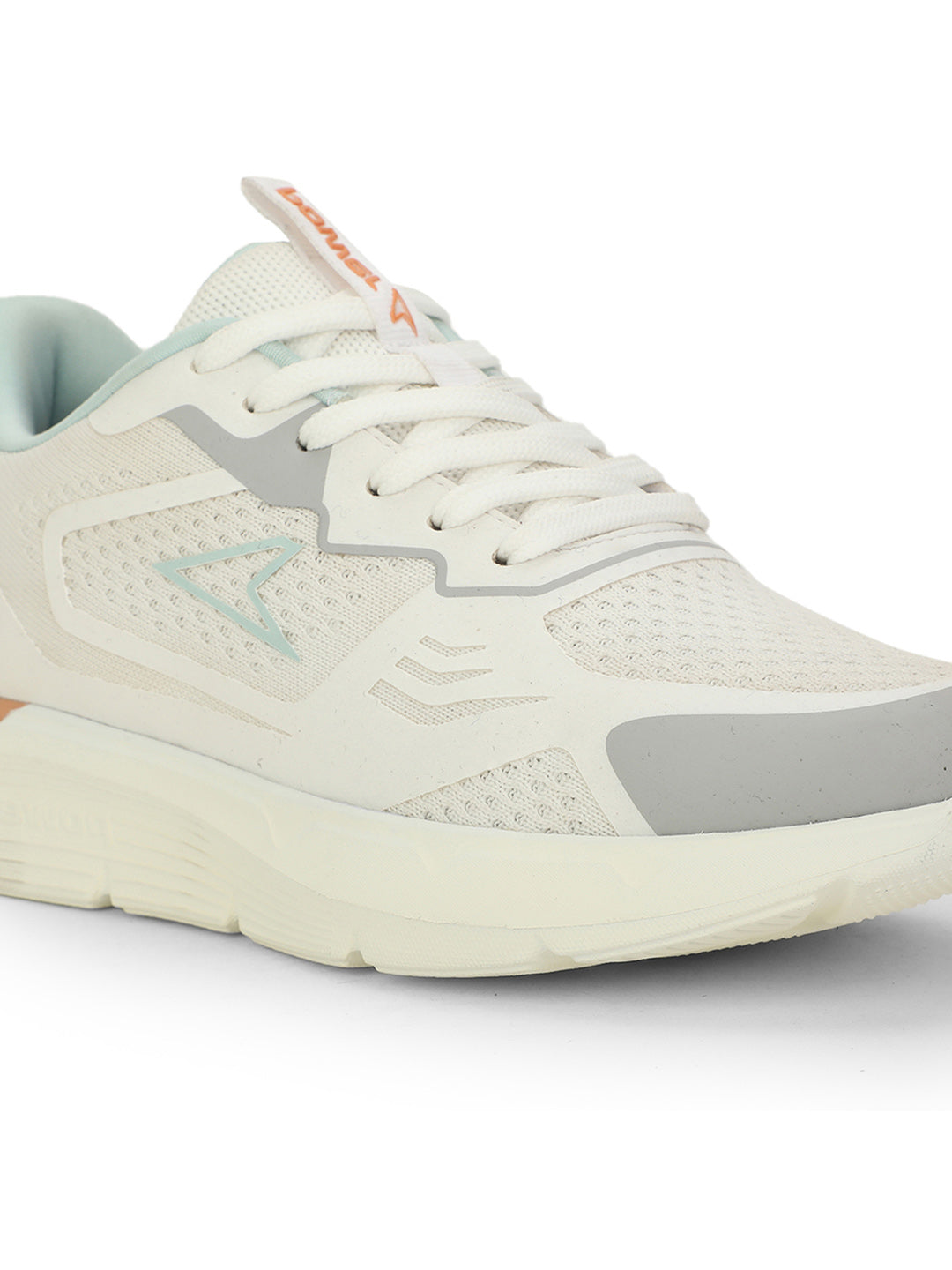Power Women White Lace-up Oxford Sports Shoes - White - View 5
