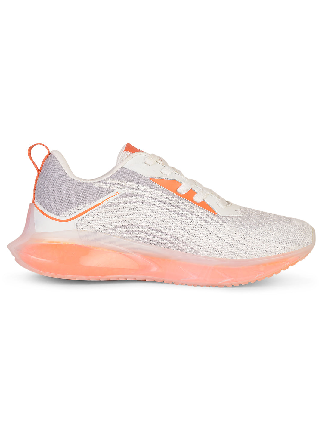 Power Women Silver Lace-up Oxford Sports Shoes - Silver - View 2