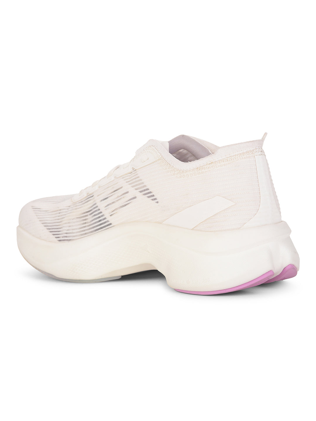 Power Women White Lace-up Oxford Sports Shoes - White - View 3