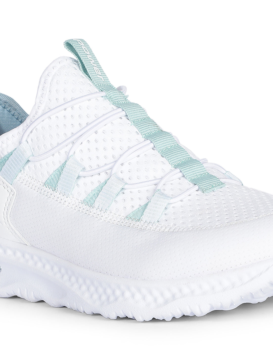 Power Women White Lace-up Oxford Sports Shoes - White - View 5