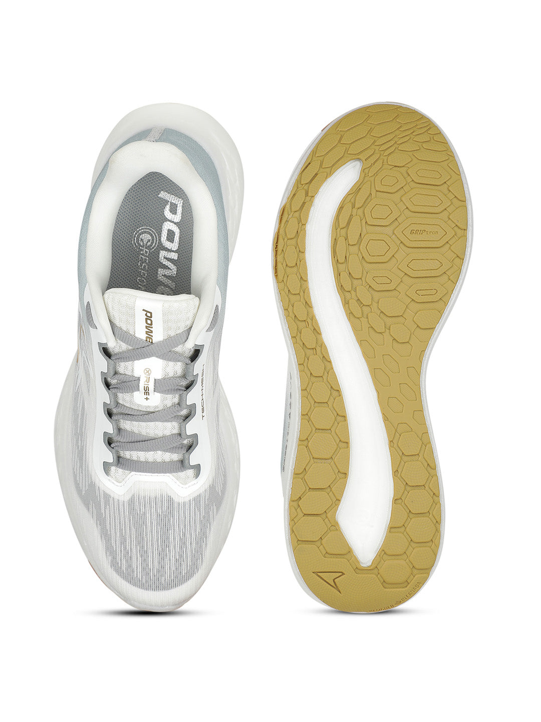 Power Women's White Lace-up Running Shoes - White