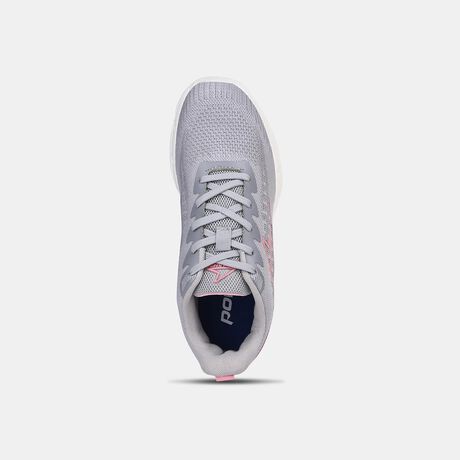 Power Women Grey Lace-up Oxford Sports Shoes