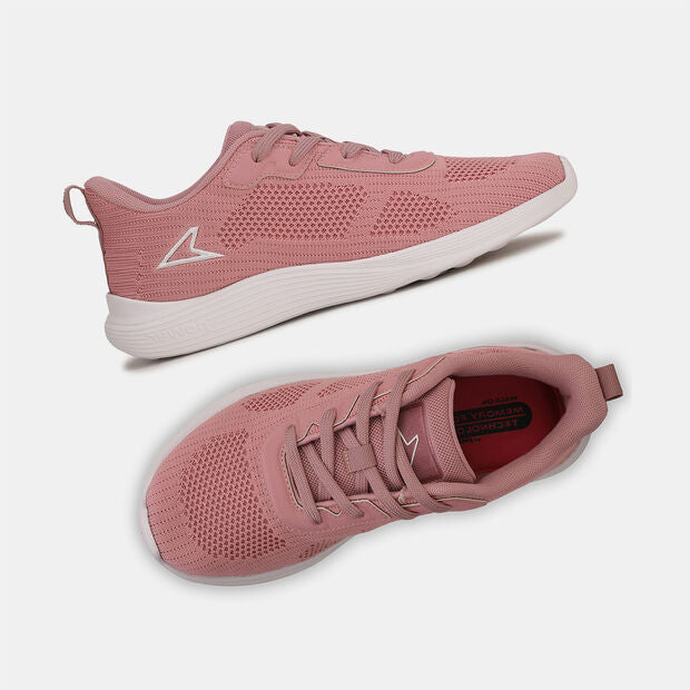 Power Women Rose Gold Lace-up Oxford Sports Shoes