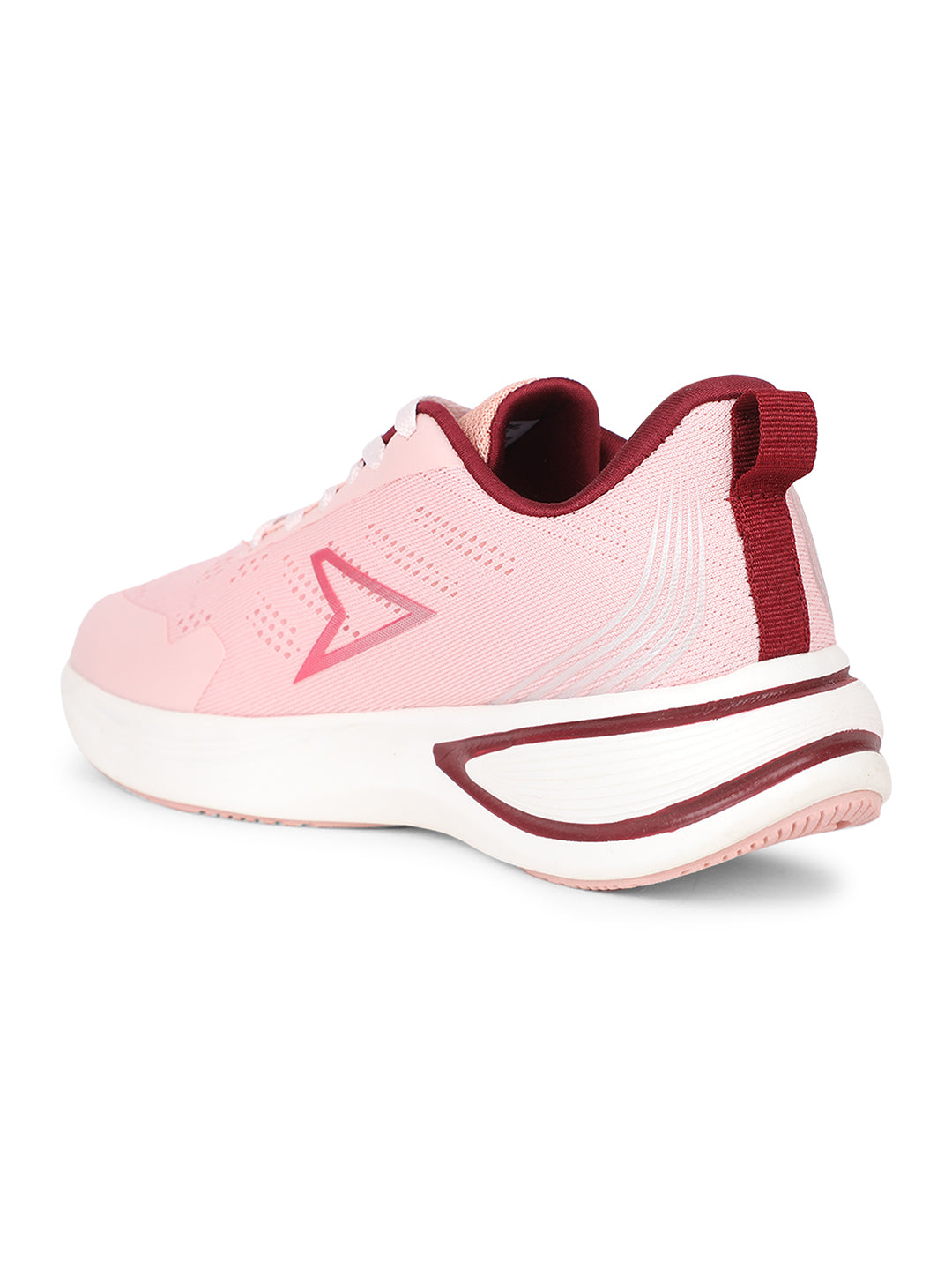 Power Women Pink Lace-up Oxford Sports Shoes - Pink - View 3
