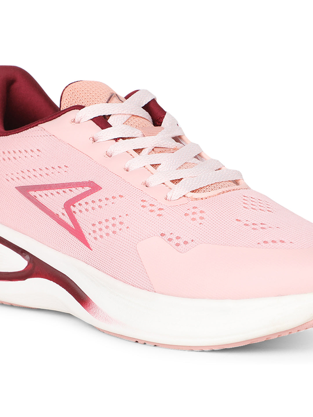 Power Women Pink Lace-up Oxford Sports Shoes - Pink - View 5