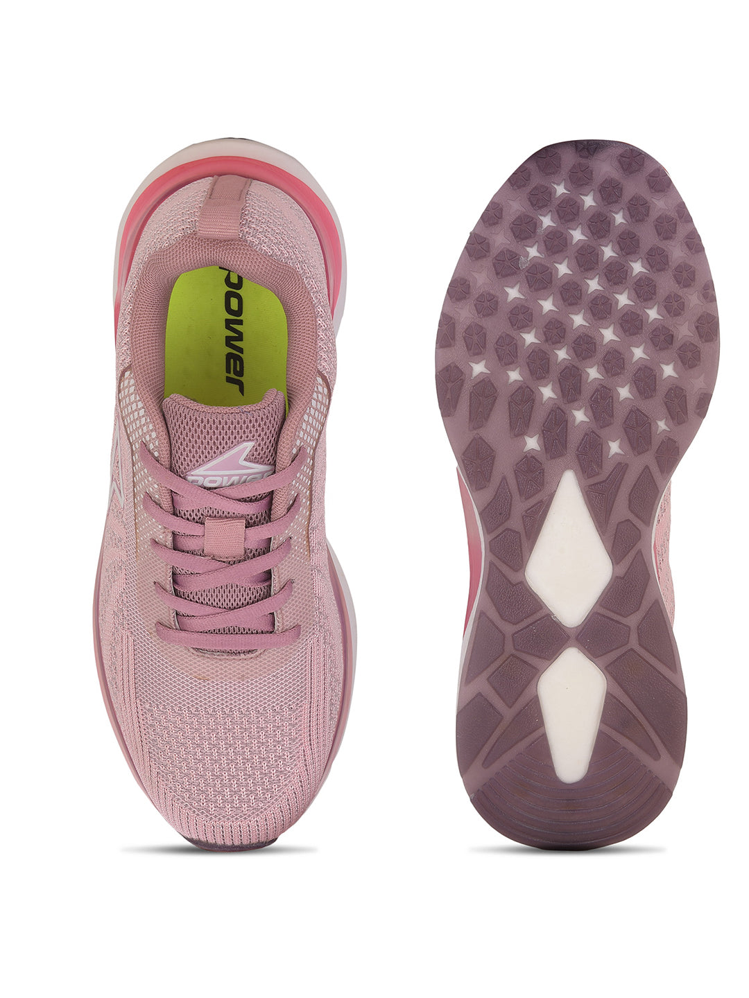 Power Women Pink Lace-up Oxford Sports Shoes - Pink - View 4
