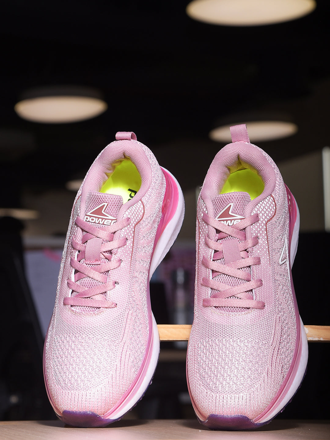 Power Women Pink Lace-up Oxford Sports Shoes - Pink - View 6