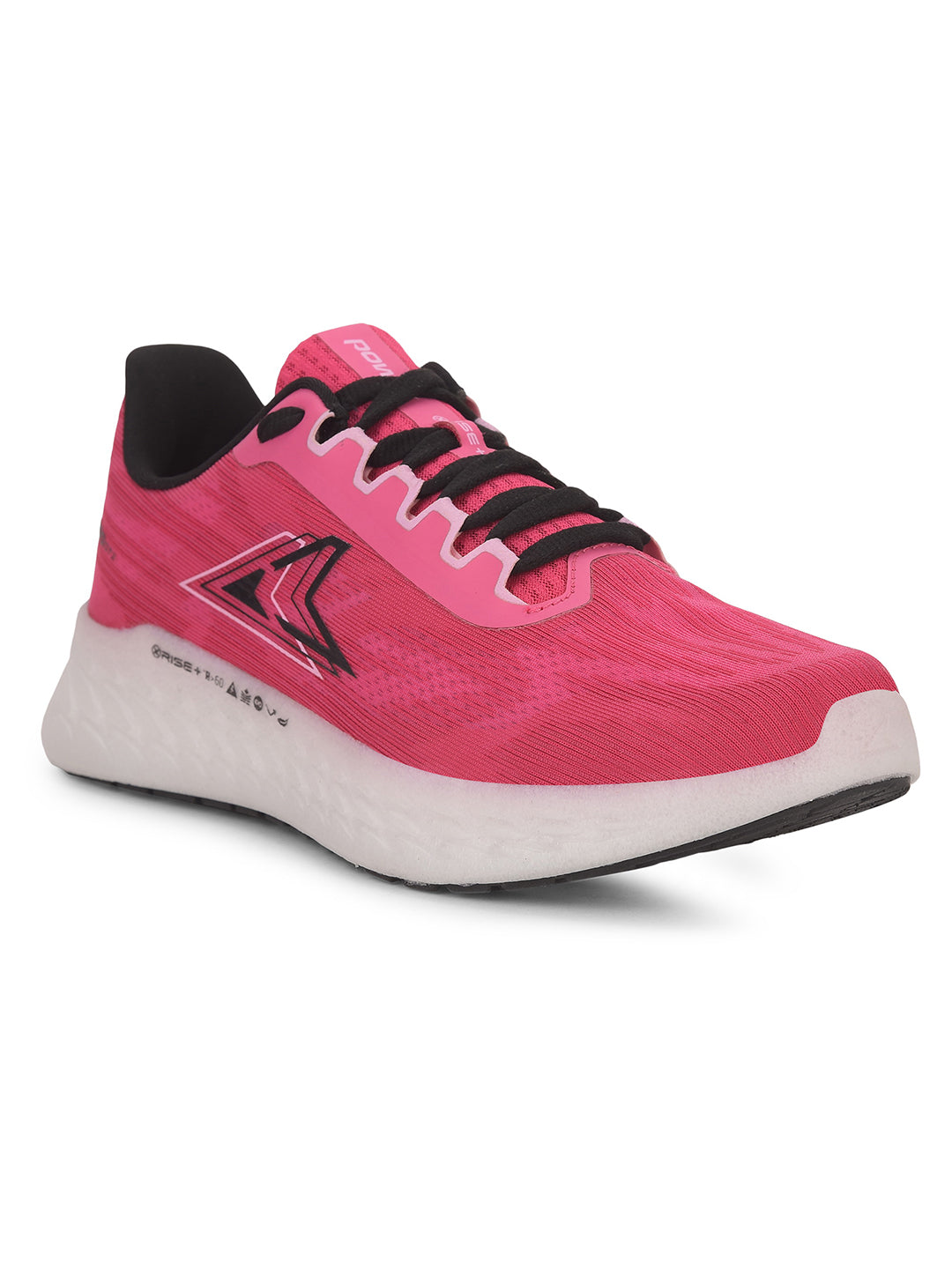 Power Women Red Lace-up Oxford Sports Shoes - Red - View 1