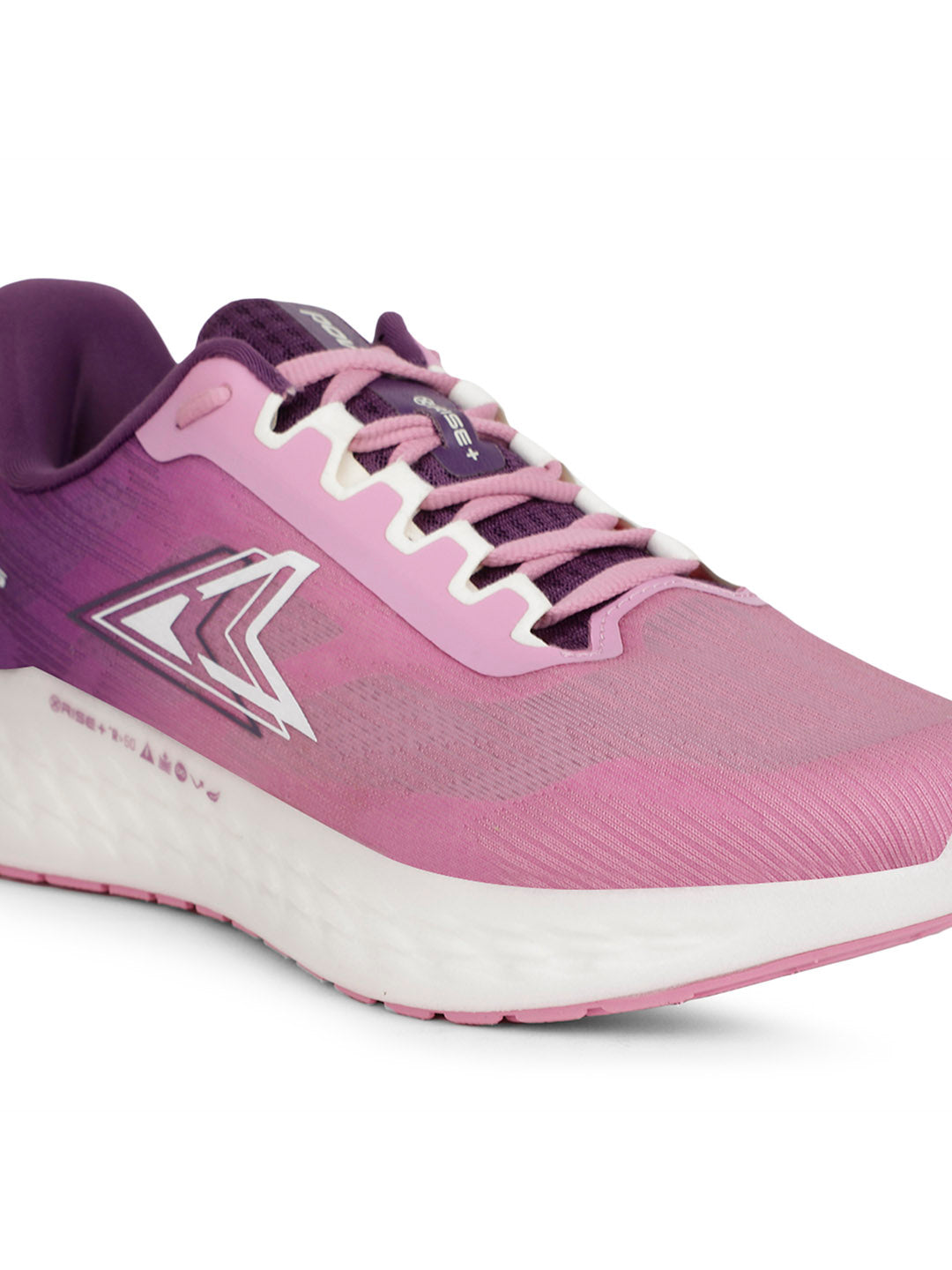Power Women's Pink Lace-up Running Shoes - Pink